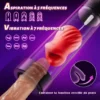 Expédition le 10 février Red lips-Pompe à pénis 7 succion 5 vibration, Avec 2 Gaines silicones interchangeables – Image 3