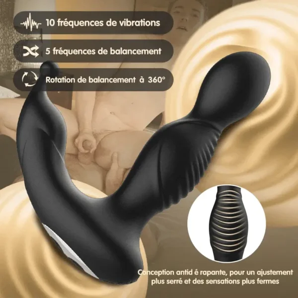 Ange Oscillant - 10 modes de vibration, 5 modes d'oscillation, stimulation à 360 degrés, maître de l'orgasme prostatique – Image 5