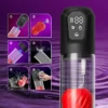 Expédition le 10 février Red lips-Pompe à pénis 7 succion 5 vibration, Avec 2 Gaines silicones interchangeables – Image 6