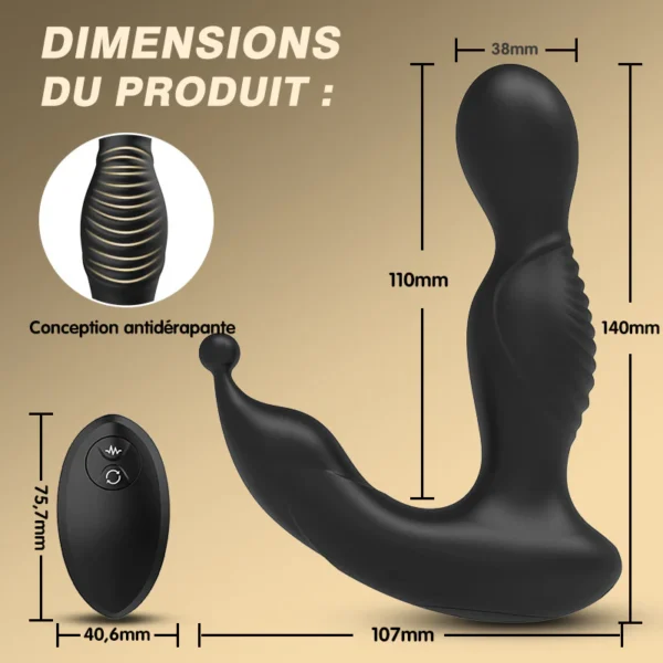 Ange Oscillant - 10 modes de vibration, 5 modes d'oscillation, stimulation à 360 degrés, maître de l'orgasme prostatique – Image 6